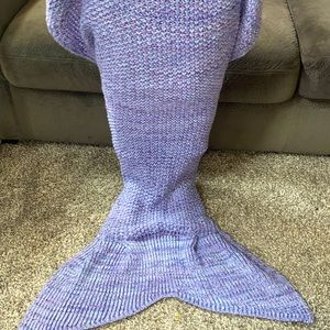 Mermaid tail blanket, soft purple